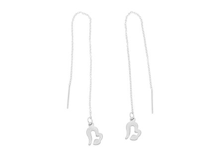 2310 provlekaci ocelove nausnice srdce