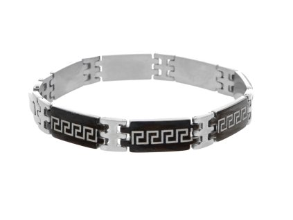 2454 4 ocelovy naramek cerny