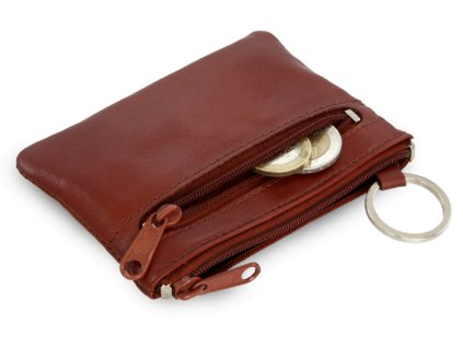 hneda kozena dvouzipova klicenka 619 0370 41