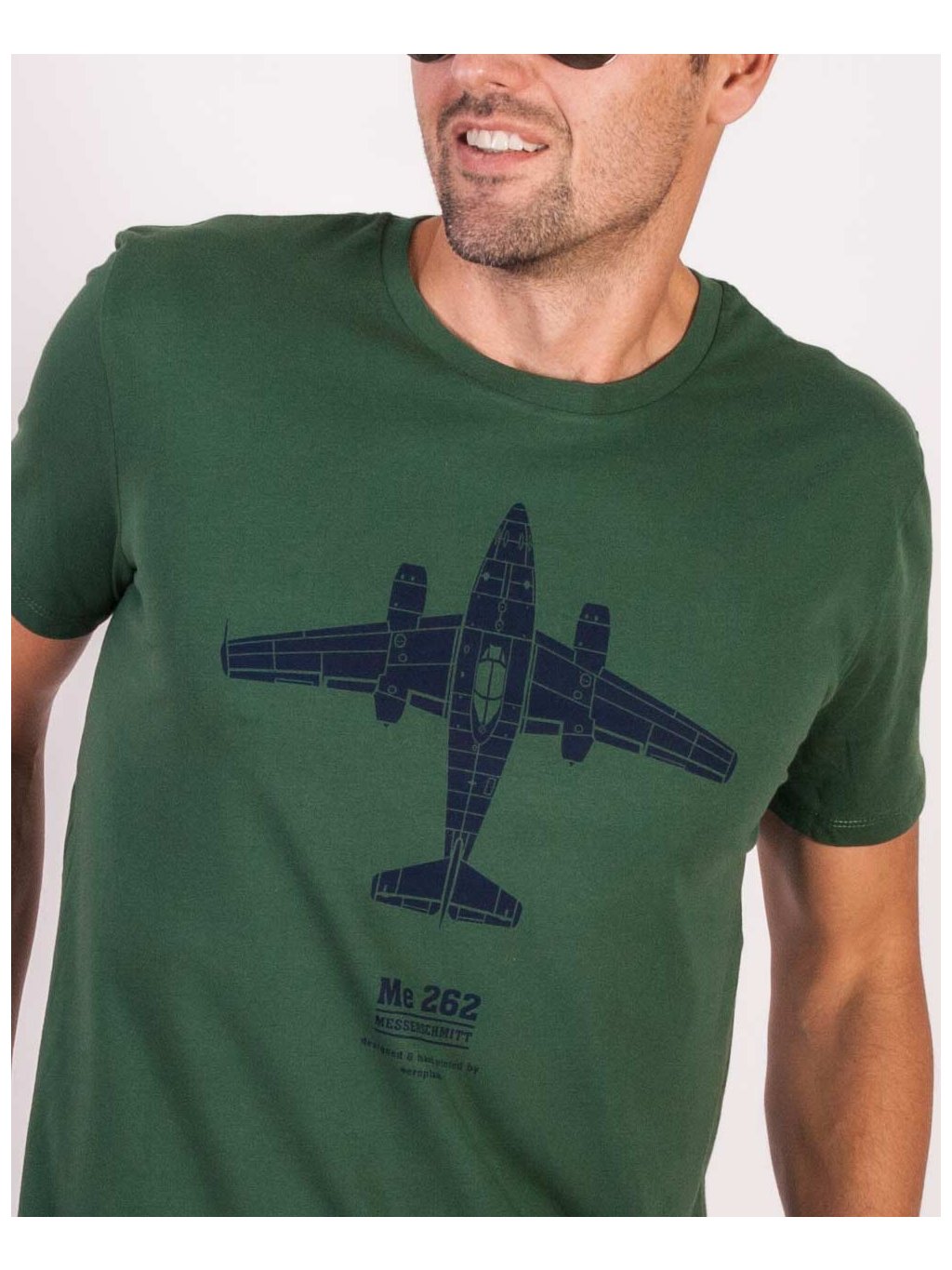 triko s letadlem messerschmitt me262 zelene eeroplane01