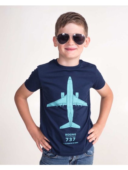 detske tricko s dopravnim letadlem boeing737 eeroplane bio bavlna