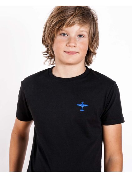 cerne tricko s letadlem extra330 logo eeroplane