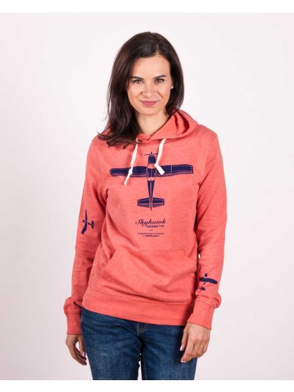 pilot hoodie cessna172 salmon eeroplane01