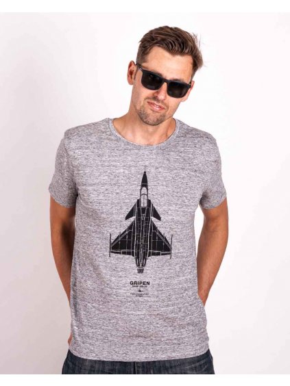 aviation tshirt gripen ash heather eeroplane01