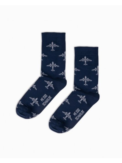 ponozky messerschmitt262 socks navy eeroplane
