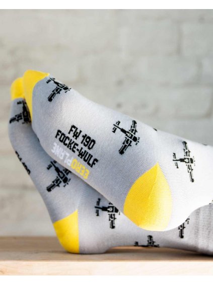 ponozky fockewulf190 socks gray eeroplane04