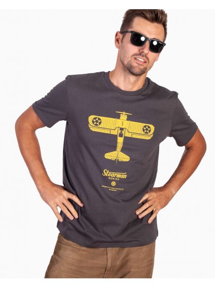 boeing stearman tshirt eeroplane asphalt