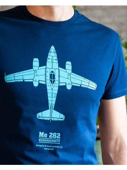 nice aviation tshirt messerschmitt262 tricko s letadlem eeroplane navy03