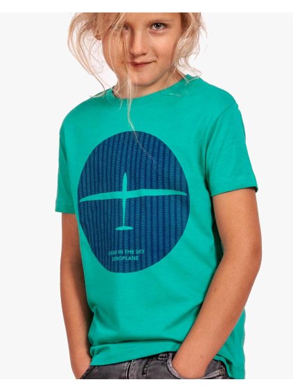 detske tricko glider in wave zelene eeroplane