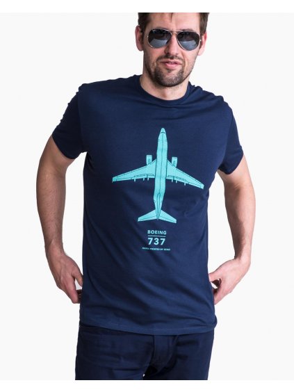 tricko s letadlem boeing 737 navy eeroplane