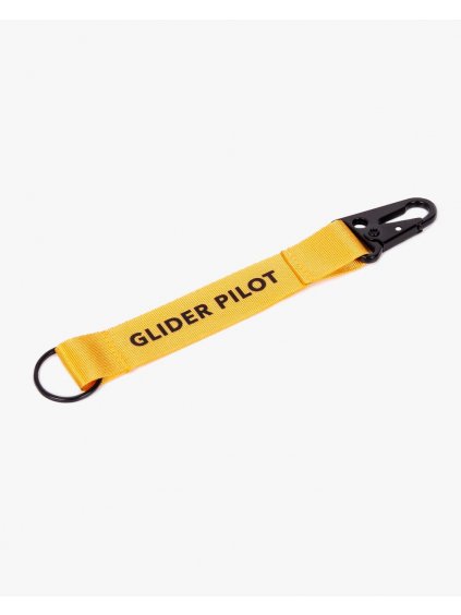 yellow nylon carabin key holder glider pilot by eeroplane02