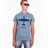 tshirt p51 mustang tricko s letadlem modre eeroplane