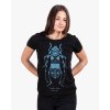 CZ : Dámské tričko s broukem tesařík alpský, organická bavlna, autor Lucie Tatarová  / ENG: Women t-shirt with beetle Rosalia alpina, organic cotton and hand printed by water based inks, artist : Lucie Tatarova