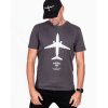 sede tricko s letadlem boeing 737 eeroplane portret