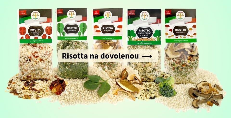 Vyberte si to pravé rizoto na vaši dovolenou - lehké, skladné a vynikající.