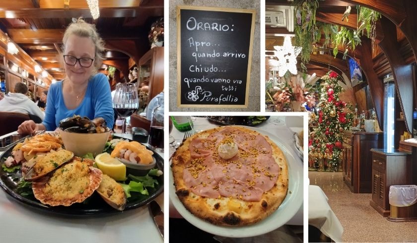 Město Udine - restaurace Alle due Palme a místní gastronomické speciality, rozverný bar Osterya Pura Follia se speciální otvírací dobou
