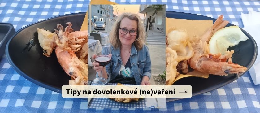 Ochutnávání lokální gastronomie v Itálii - talíř plný mořských plodů.