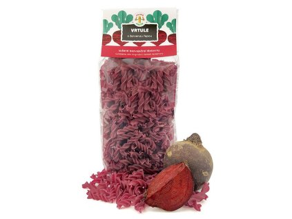 Těstoviny vrtule s červenou řepou - FAJNA PASTA.
