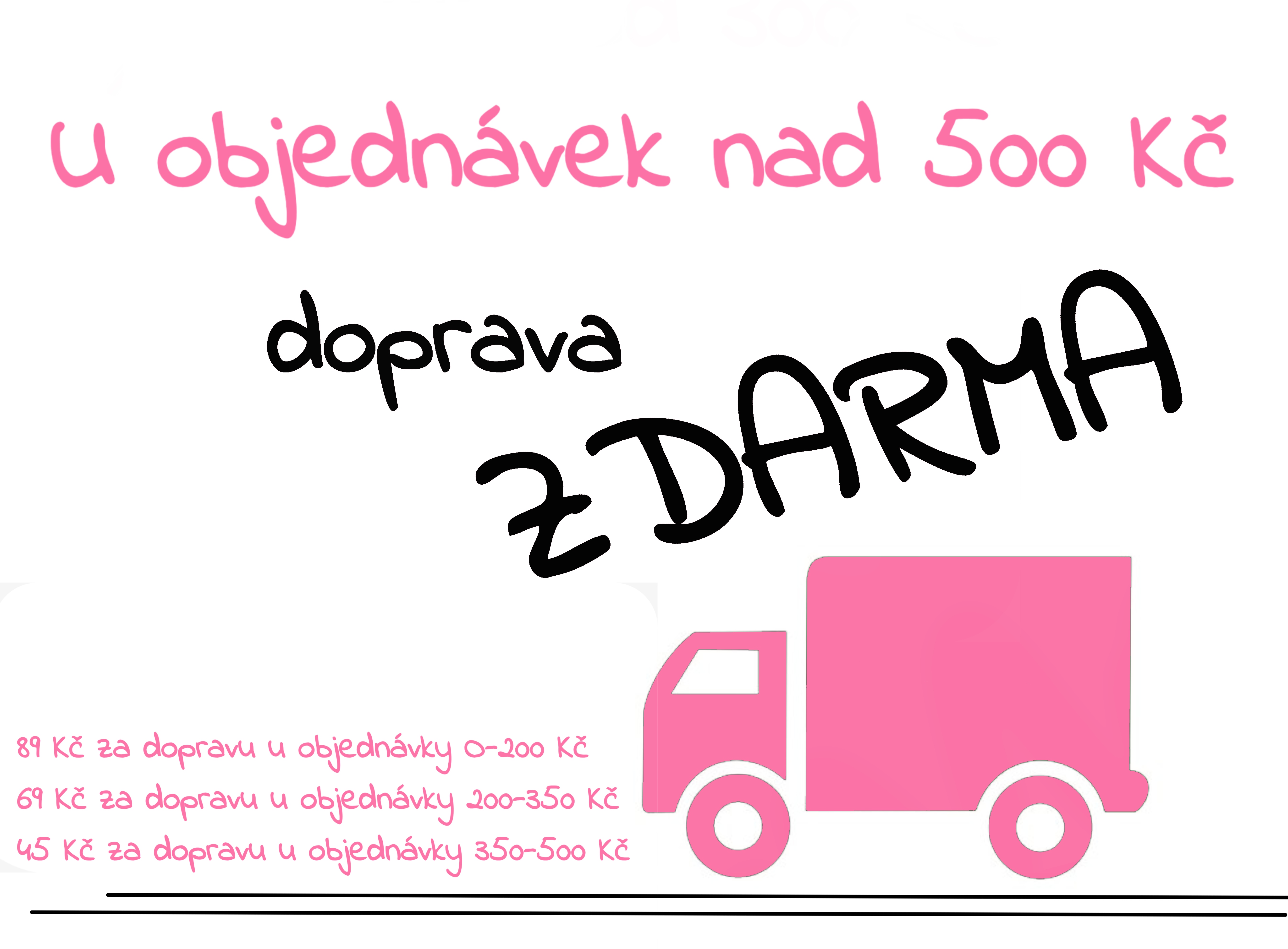 Doprava zdarma nad 500 Kč