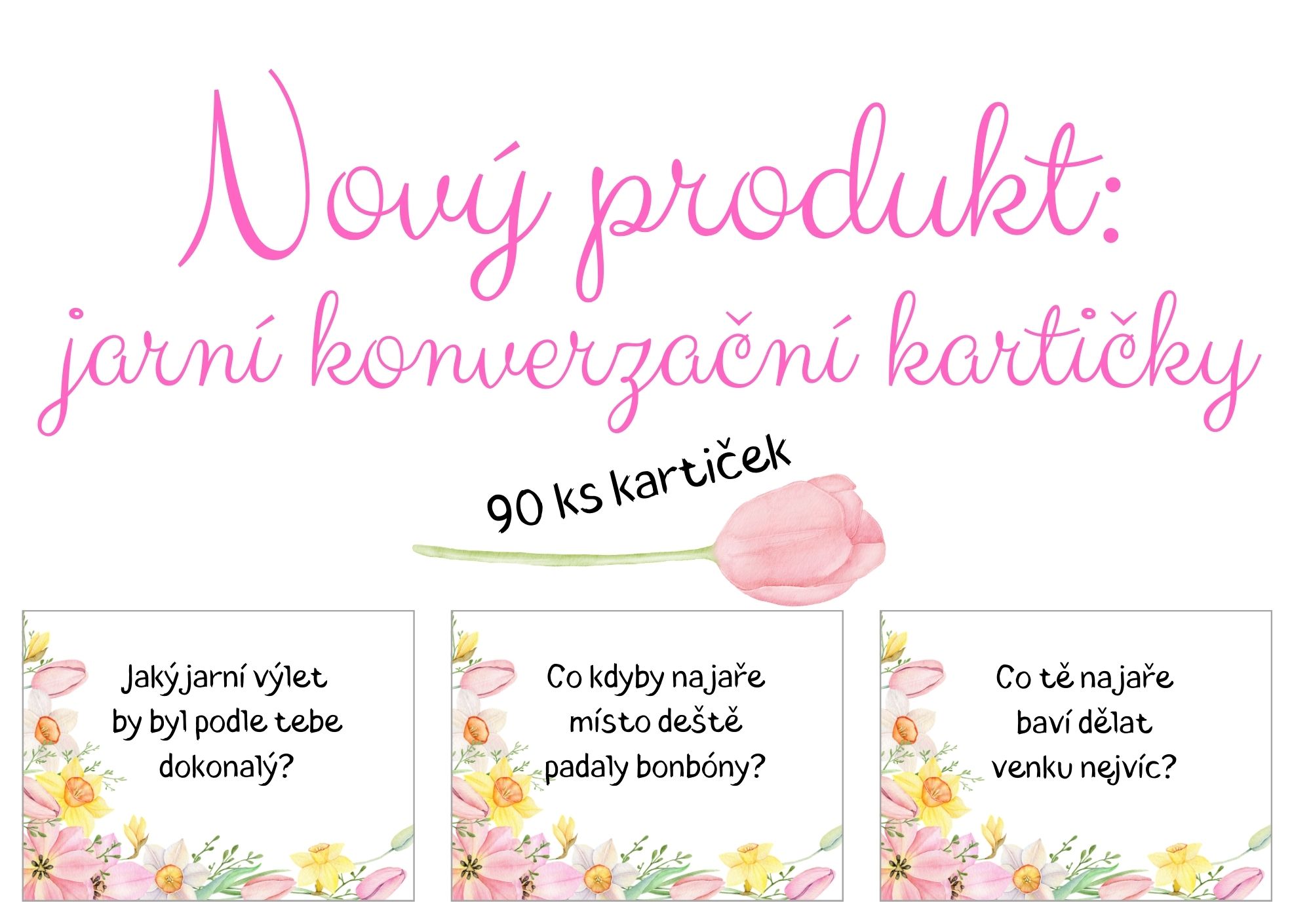 Konverzační kartičky pro děti a rodiče - jaro, jarní témata