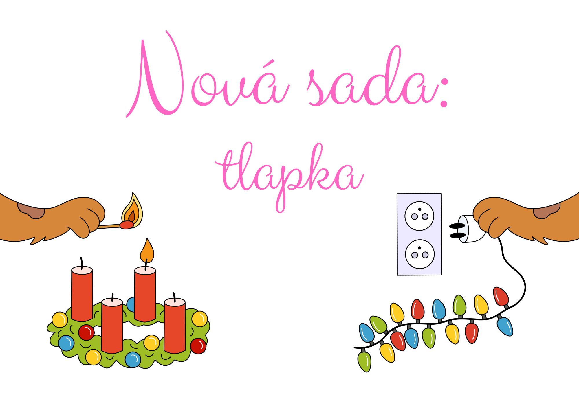 Svačinové kartičky, motivační kartičky, vzkazy do svačin - vánoce, advent, ježíšek, tlapka