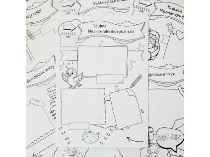 Scrapbook předlohy - DUBEN