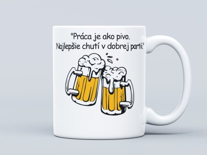 Práca je ako pivo mockup