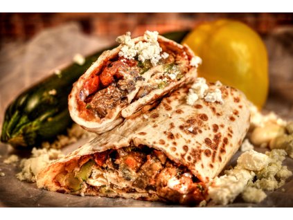 Grilled veggie flat bread