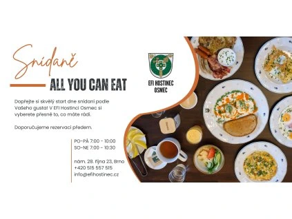 Snídaně v EFI Hostinci Osmec