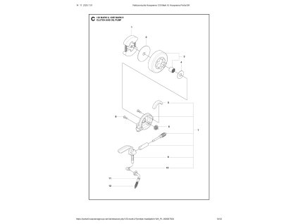 Spojka a olejové čerpadlo / Náhradné diely Makita