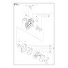Krovinorez Husqvarna 555RXT - rozkres
