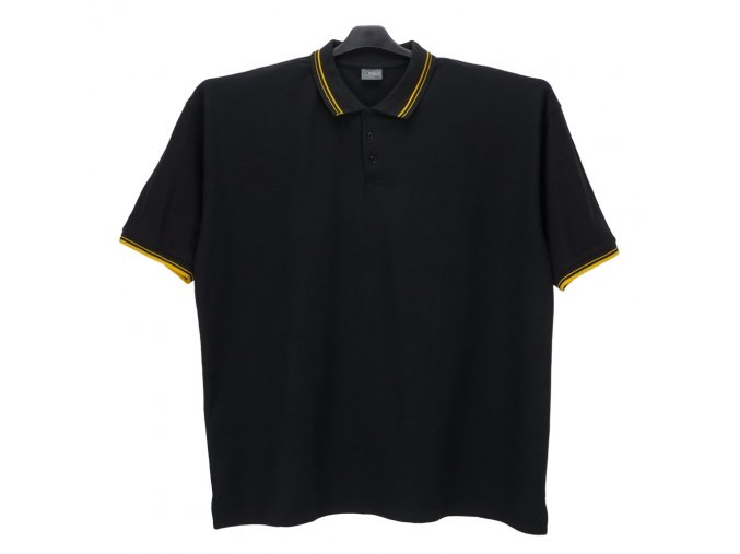 Pánské nadměrné tričko černé se žlutou KL