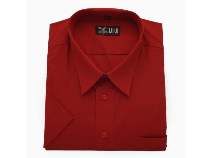 Pánská nadměrná košile červená hladká K 1