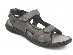 Pánské nadměrné sandály tmavě šedé Seibel 1