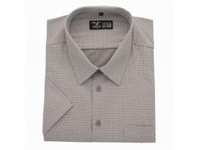 Pánská nadměrná košile šedá čárová kostka K 1