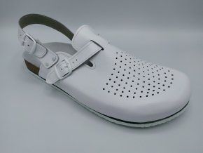 Pánské bílé lékařské sandály plná špice