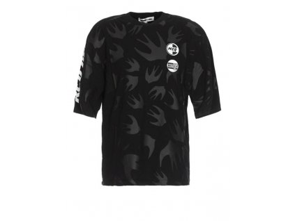 MCQ Swallow print over T shirt with patches