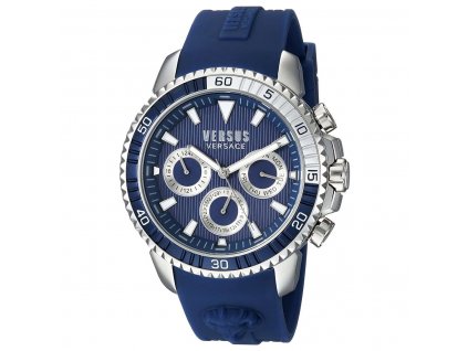 Versus Versace Men Rubber Strap Watches, Navy