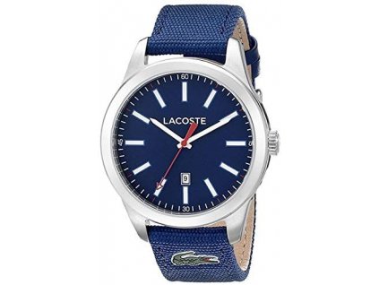 Lacoste Men's Quartz Watch with Black Dial Analogue Display Quartz Fabric