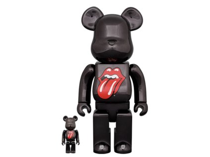 Bearbrick x The Rolling Stones Lips & Tongue 100% & 400% Set