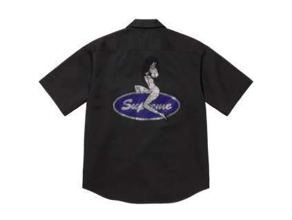 Supreme Rhinestone Pin Up S/S Work Shirt