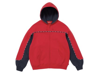 Supreme Piping Zip Up Hooded Sweatshirt