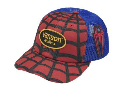Supreme Vanson Leathers Spider-Man Mesh Back 6-Panel Hat