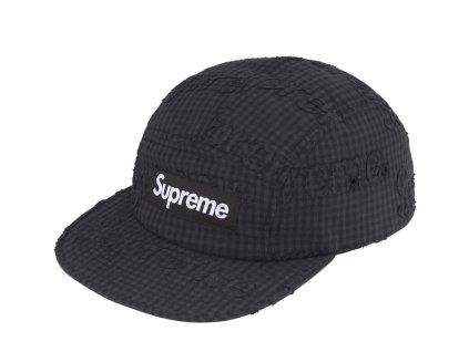 Supreme Monogram Gingham Camp Cap