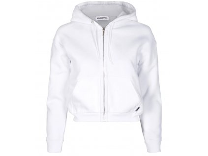 BALENCIAGA Zip Front I Love Techno Graphic Hoodie