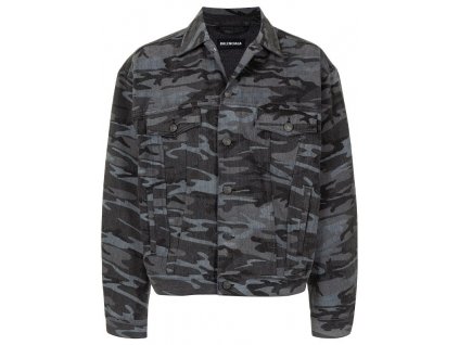 Balenciaga camouflage print denim jacket
