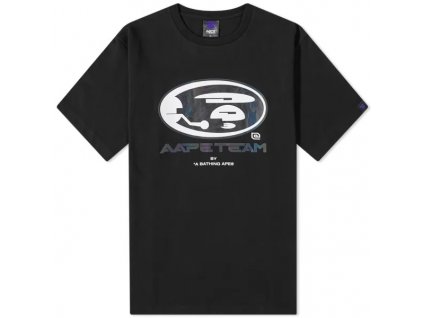 AAPE TEAM MOON FACE TEE BLACK