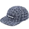 Supreme Frayed Croc Denim Camp Cap