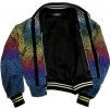 Amiri Rainbow Leopard Print Silk Bomber 6