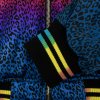 Amiri Rainbow Leopard Print Silk Bomber 4